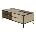 thumbnail image 1 of Furniture of America Evermore Modern Wood Storage Coffee Table in Natural Oak, 1 of 6