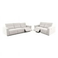 thumbnail image 1 of Furniture of America Ezra 2-Piece Fabric Power Reclining Sofa Set in White, 1 of 14
