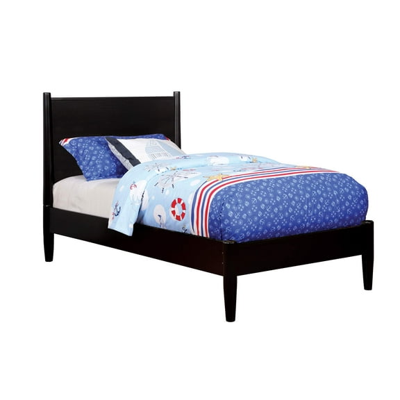 Furniture of America Farrah Wood Platform Bed, Black, Full