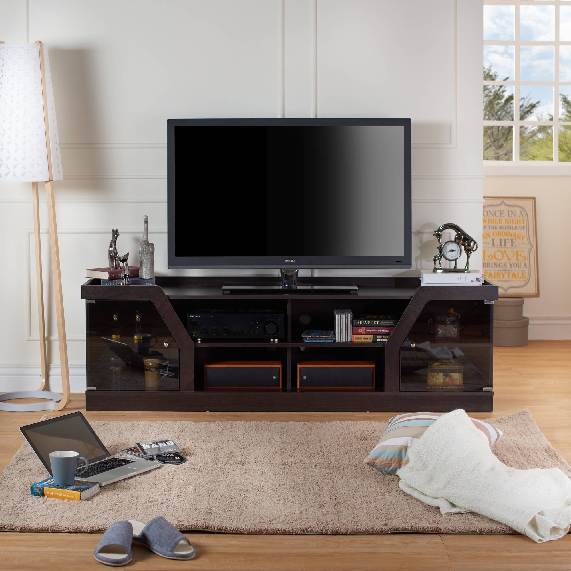 Furniture of America Faullin Contemporary TV Stand Espresso