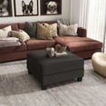 thumbnail image 1 of Furniture of America Fayen Modern Boucle Fabric Storage Ottoman, Dark Gray, 1 of 12