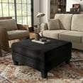 thumbnail image 1 of Furniture of America Fayen Modern Chenille Fabric Storage Ottoman, Black, 1 of 13