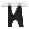 thumbnail image 1 of Furniture of America Fern Metal and Glass Top Square End Table in Black, 1 of 7