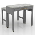 thumbnail image 1 of Furniture of America Ficus Rustic Wood Nested Counter Dining Table in Gray, 1 of 9