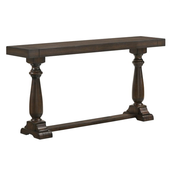 Furniture of America Fieldz 59-Inch Dark Brown Walnut Wood Finish Console Table