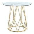 thumbnail image 1 of Furniture of America Flagg Glass Top End Table, Gold Powder Coating, 1 of 5