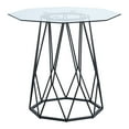 thumbnail image 1 of Furniture of America Flagg Glass Top End Table, Sand Black, 1 of 5