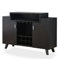 thumbnail image 1 of Furniture of America Pahrump Mid-Century Wood Wine Storage Buffet in Cappuccino, 1 of 4