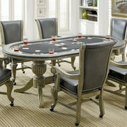 Furniture of America Frankline Traditional 88-inch Solid Wood Game Table by Grey