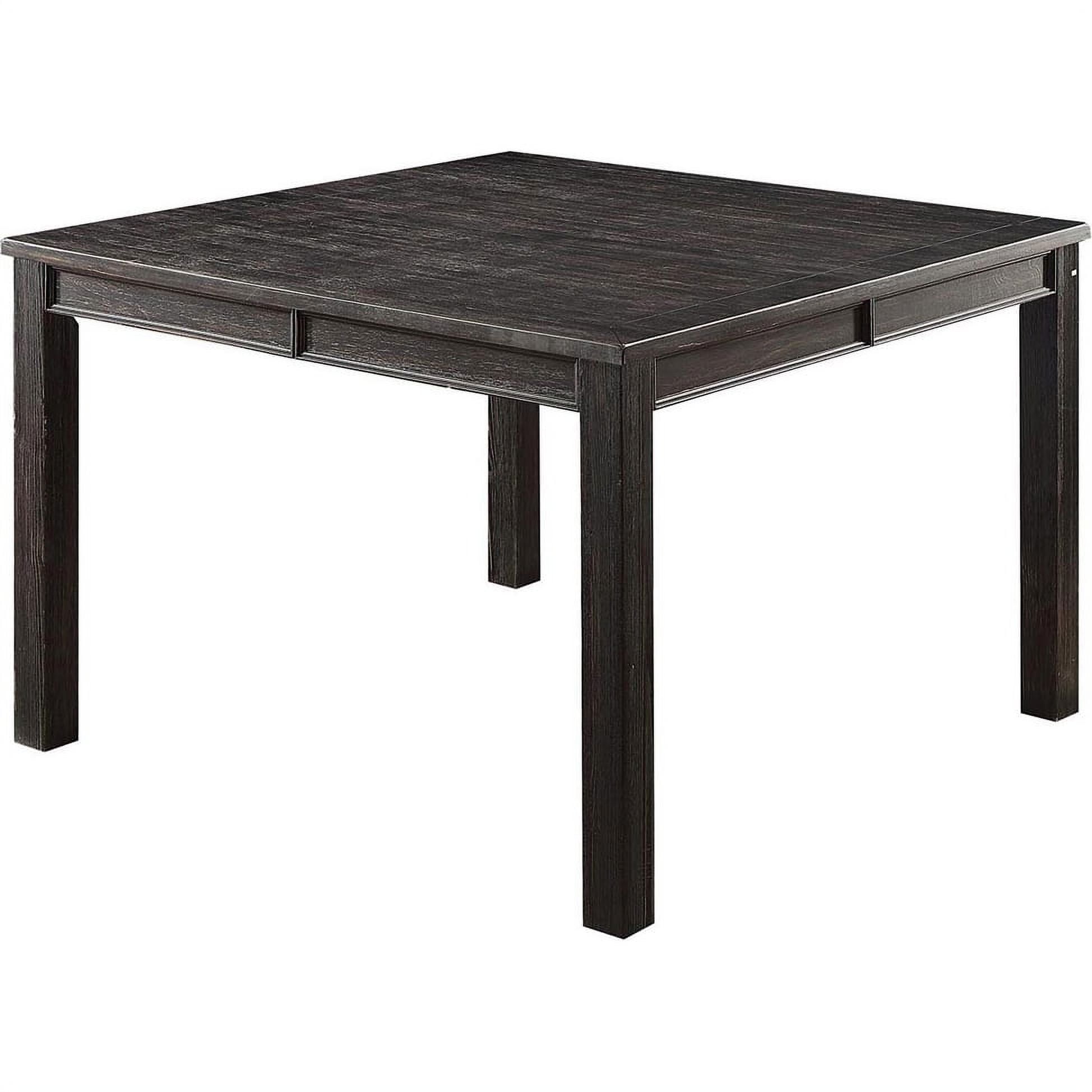 Antique Black Square Counter Height Dining Table with Reclaimed Wood