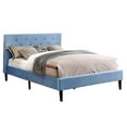 thumbnail image 1 of Furniture of America Frohm Flannelette Platform Bed, Full, Light Blue, 1 of 4