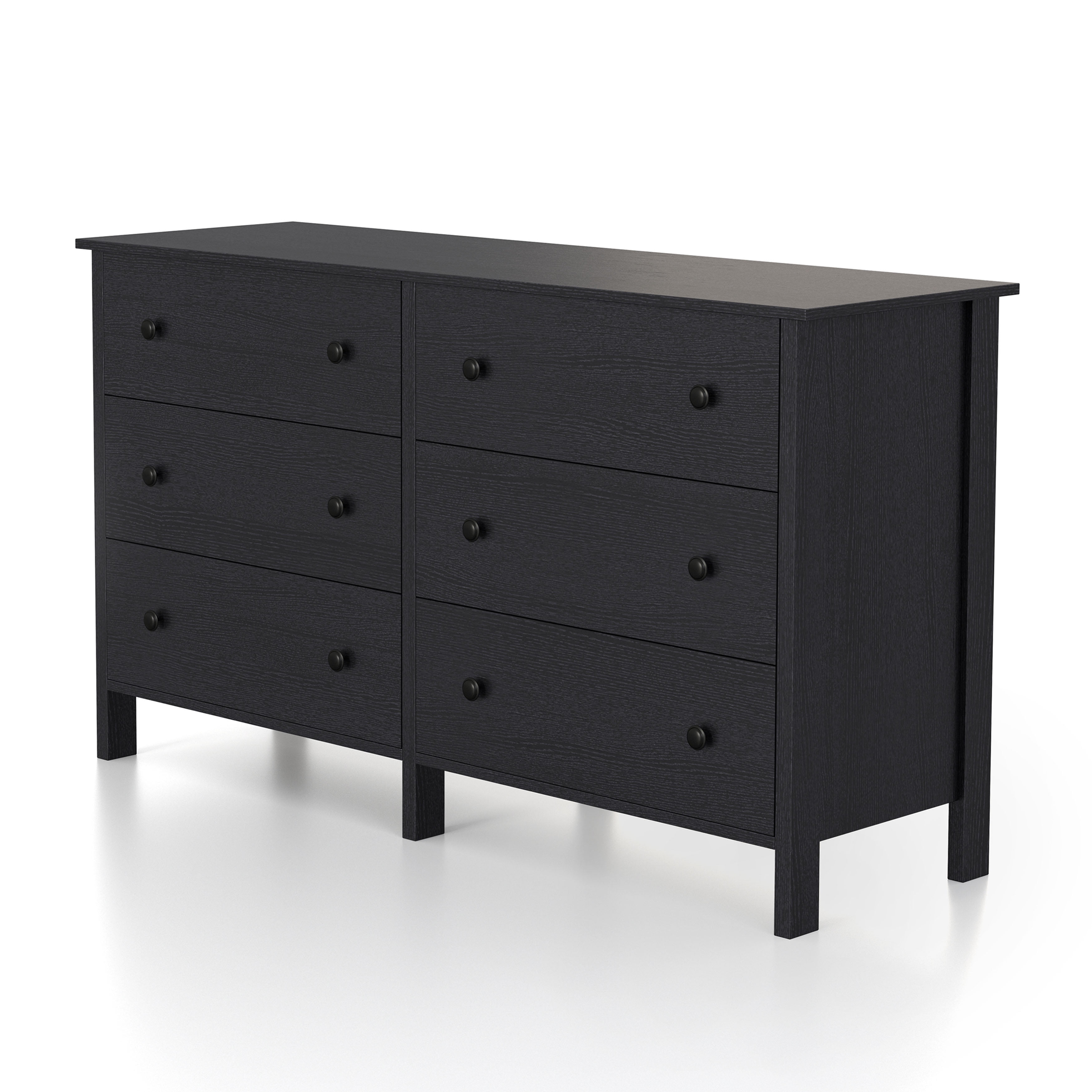 Furniture of America Gabriel 6Drawer Dresser, Black