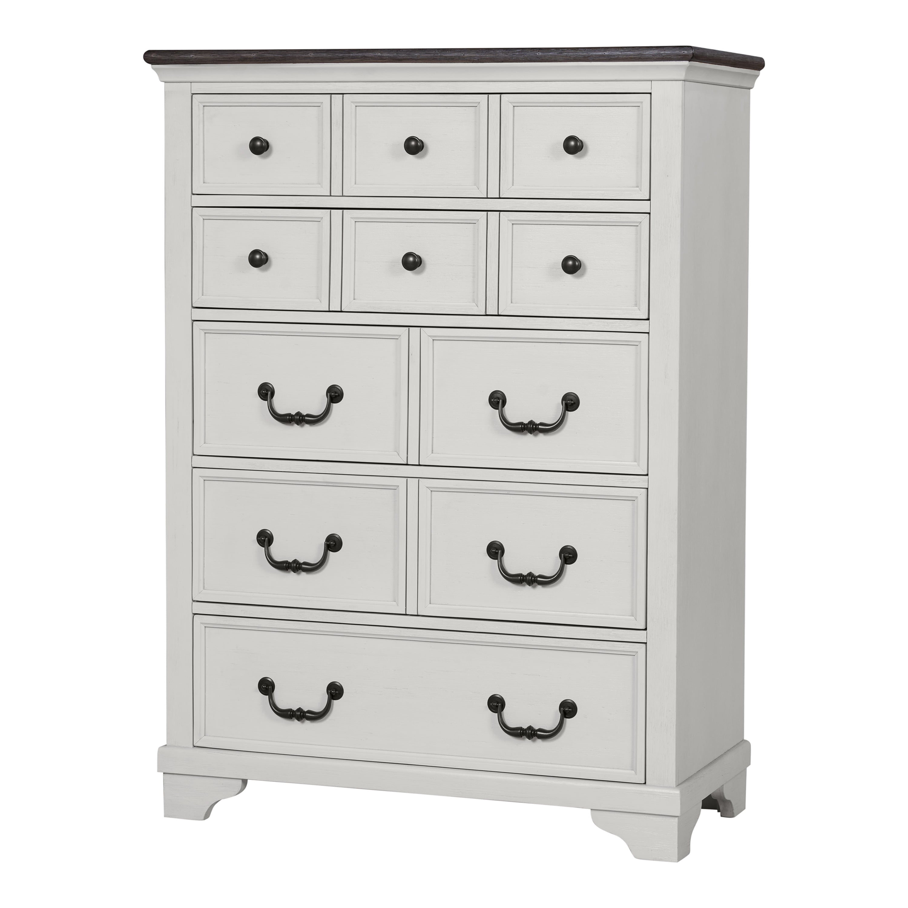 Furniture of America Gaelix Farmhouse 5-Drawer Vertical Dresser, White