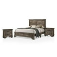 thumbnail image 1 of Furniture of America Gafin 3pc Gray Wood Bedroom Set-Queen + 2 Nightstands, 1 of 9
