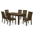 thumbnail image 1 of Furniture of America Ganfer Transitional Wood 7-Piece Dining Table Set in Walnut, 1 of 5