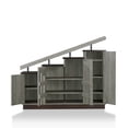 thumbnail image 1 of Furniture of America Garner Rustic 9-shelf Storage Shoe Cabinet by  Vintage Grey Reclaimed Light Wood, 1 of 5