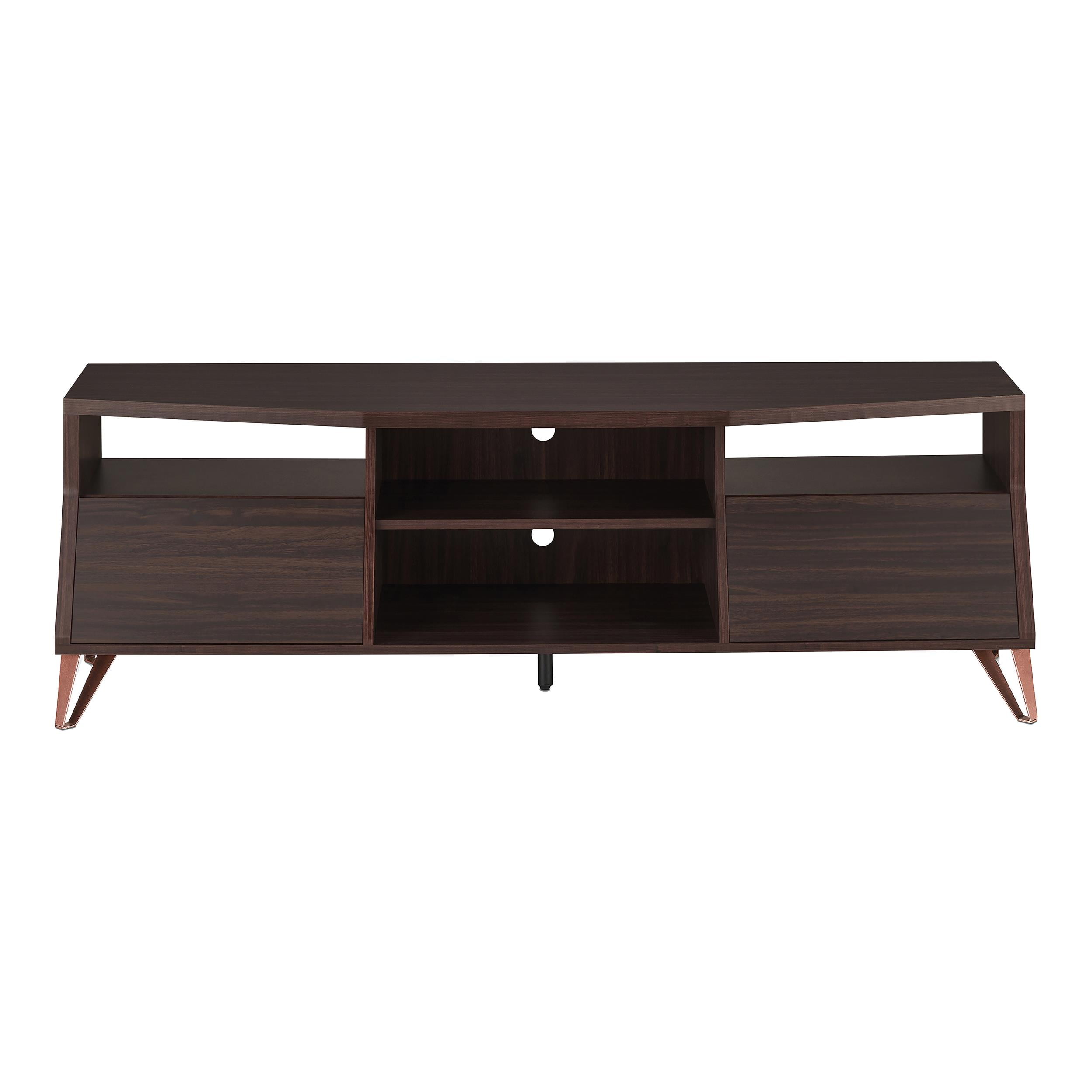 Garrison 63-Inch Wenge Brown Modern TV Stand with Storage