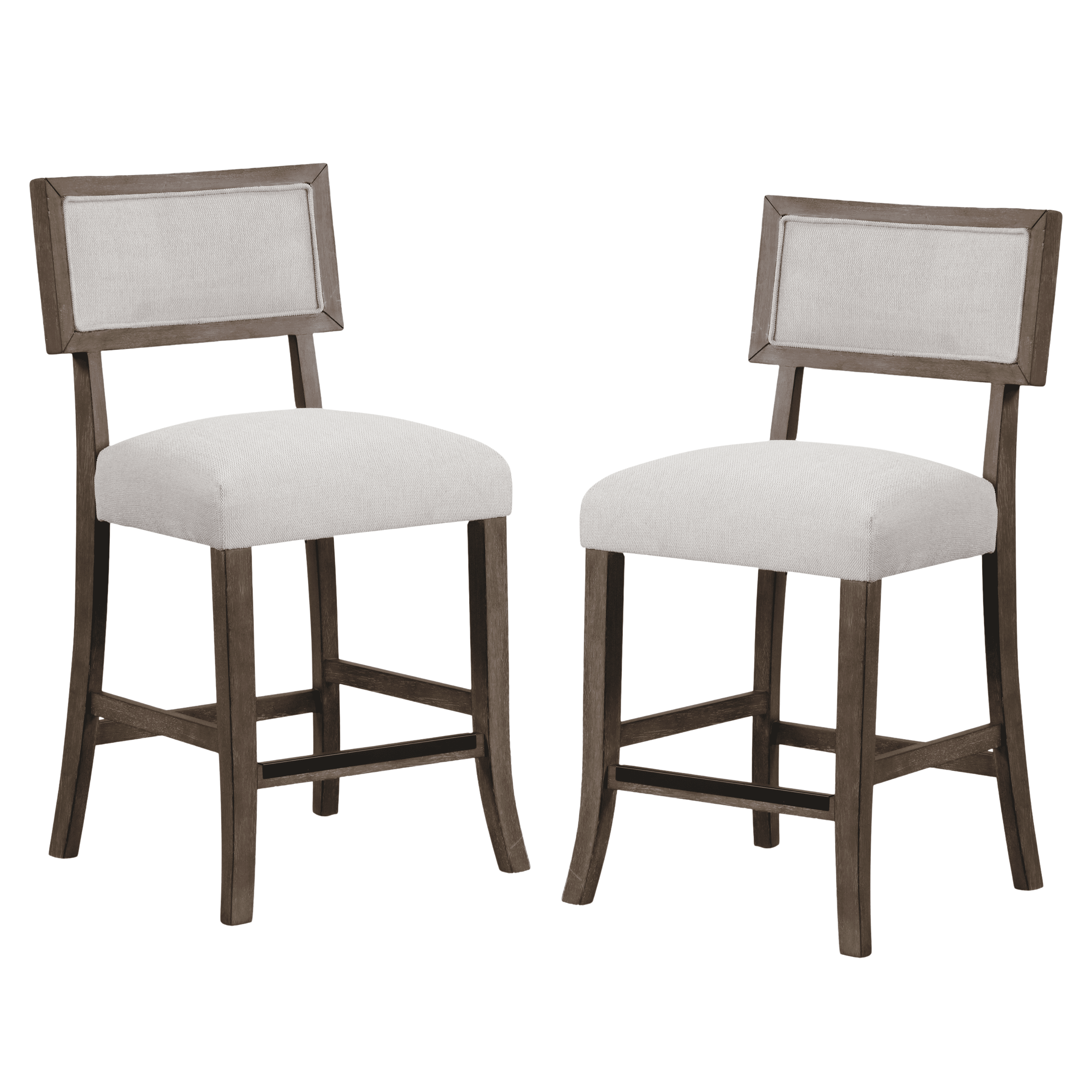 Furniture of America Garth Contemporary Wood Counter Dining Chairs, Walnut (Set of 2)