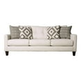 thumbnail image 1 of Furniture of America Gauthier Contemporary Fabric Tufted Sofa in Ivory, 1 of 6