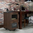 thumbnail image 1 of Furniture of America Gayley Filing Cabinet with Casters in Vintage Walnut Wood Finish, 1 of 7