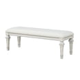 thumbnail image 1 of Furniture of America Gelbero Wood Padded Bedroom Bench in White, 1 of 6