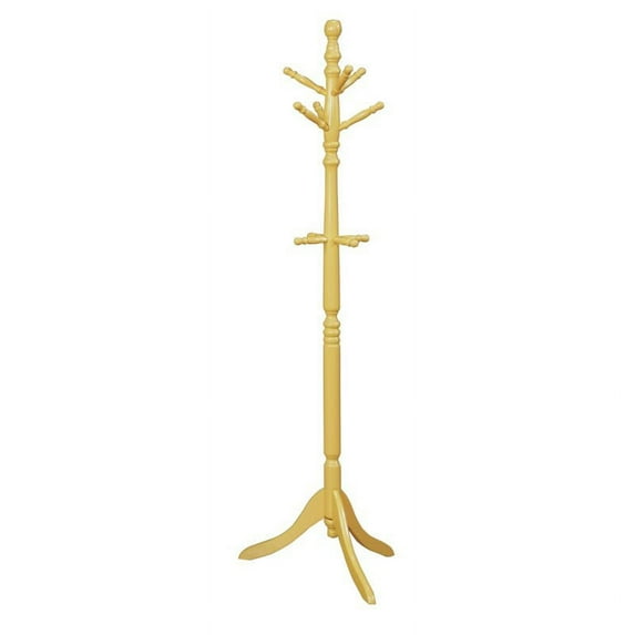 Furniture of America Geller Cottage Wood Kids Coat Rack in Yellow