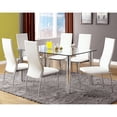 thumbnail image 1 of Furniture of America Gera Glass Top 7-Piece Dining Table Set in White, 1 of 11