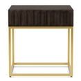 thumbnail image 1 of Furniture of America Giffore Metal 1-Drawer End Table in Walnut, 1 of 5