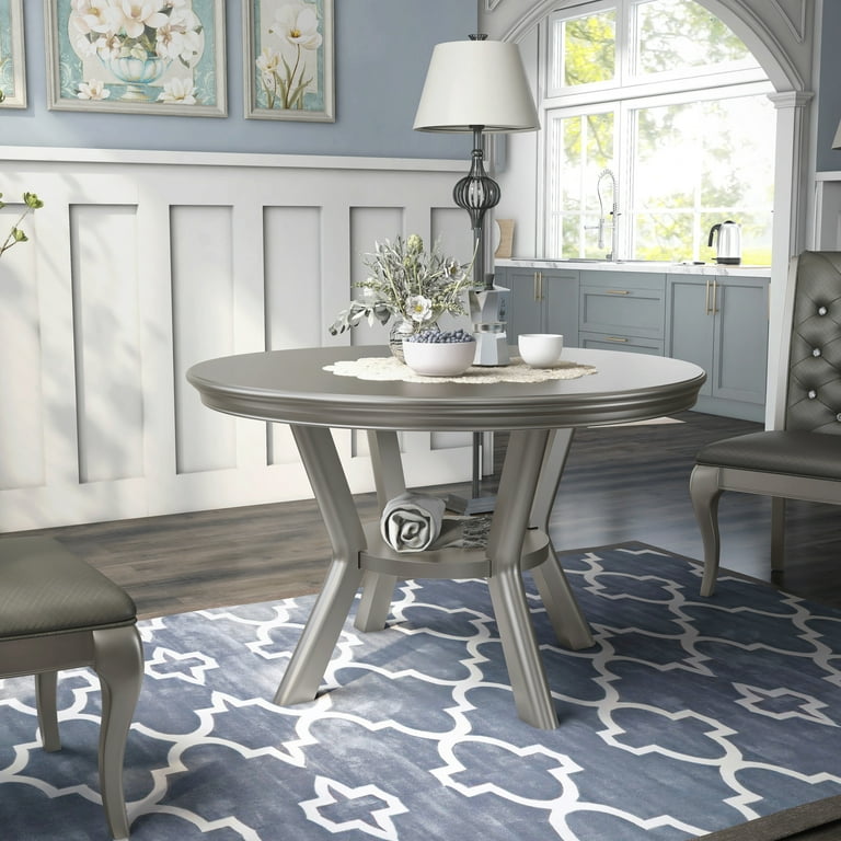 Furniture of america champagne glam round dining table deals