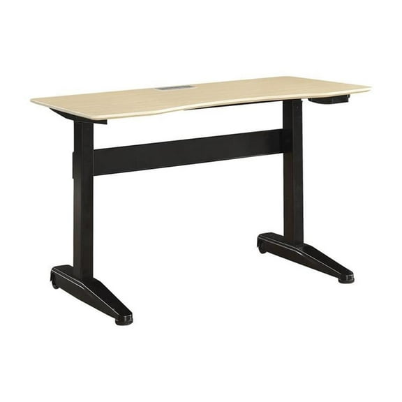 Furniture of America Glenda Metal Adjustable Short Standing Desk in Black
