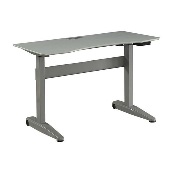 Furniture of America Glenda Metal Adjustable Short Standing Desk in Gray