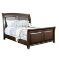 thumbnail image 1 of Furniture of America Glinda Wood California King Sleigh Bed in Brown Cherry, 1 of 4