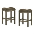 thumbnail image 1 of Furniture of America Gorse Wood Saddle Counter Stool in Chestnut (Set of 2), 1 of 6