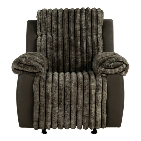 Furniture of America Gortier Fabric Indoor Manual Glider Recliner, Brown