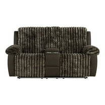 Furniture of America Gortier Transitional Fabric Indoor Manual Reclining Loveseat with USB, Brown