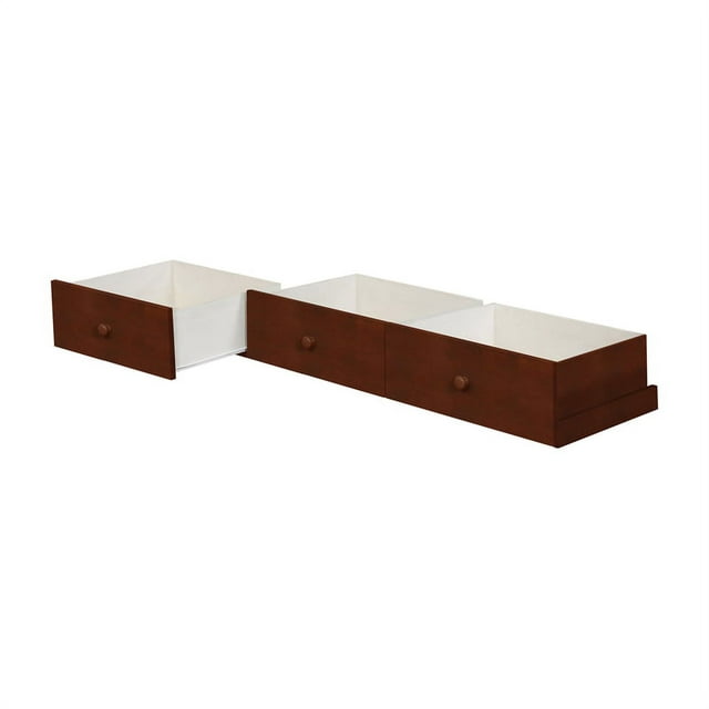 Furniture of America Gosney Cottage Wood Underbed Drawers in Cherry (Set of 3)