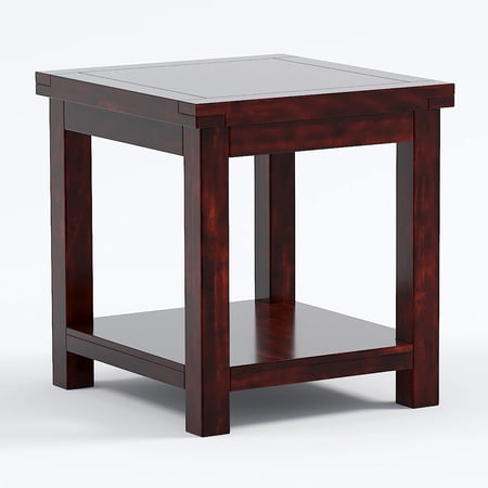 Furniture of America Granger Transitional Wood 1-Shelf End Table in Cherry