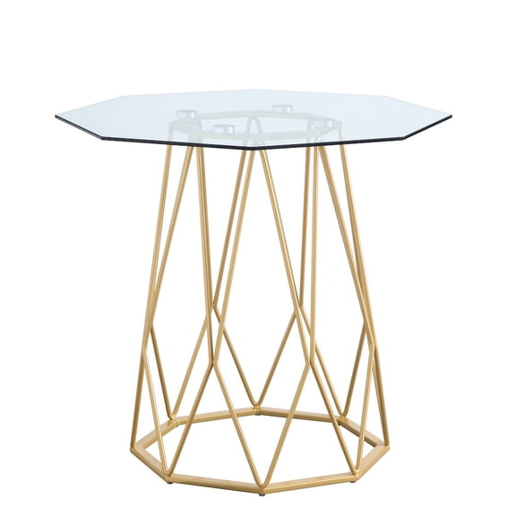Furniture of America Growder Contemporary Glass Top End Table