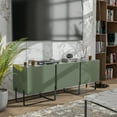 thumbnail image 1 of Furniture of America Haft 3-Cabinet TV Stand for TVs up to 66", Green, 1 of 8