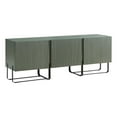 thumbnail image 1 of Furniture of America Haft Modern Wood 3-Cabinet TV Stand in Sage Green, 1 of 9