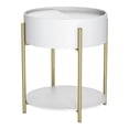 thumbnail image 1 of Furniture of America Haft Wood End Table with Hidden Storage in White, 1 of 5