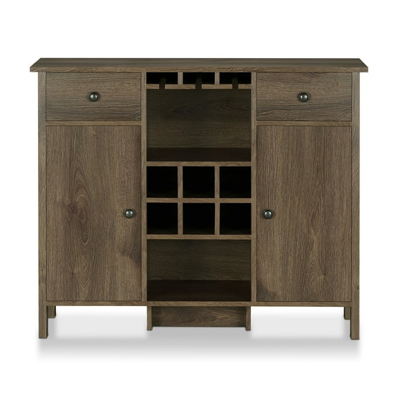 Furniture of America Hana Multi-Storage Buffet Server, Distressed Walnut