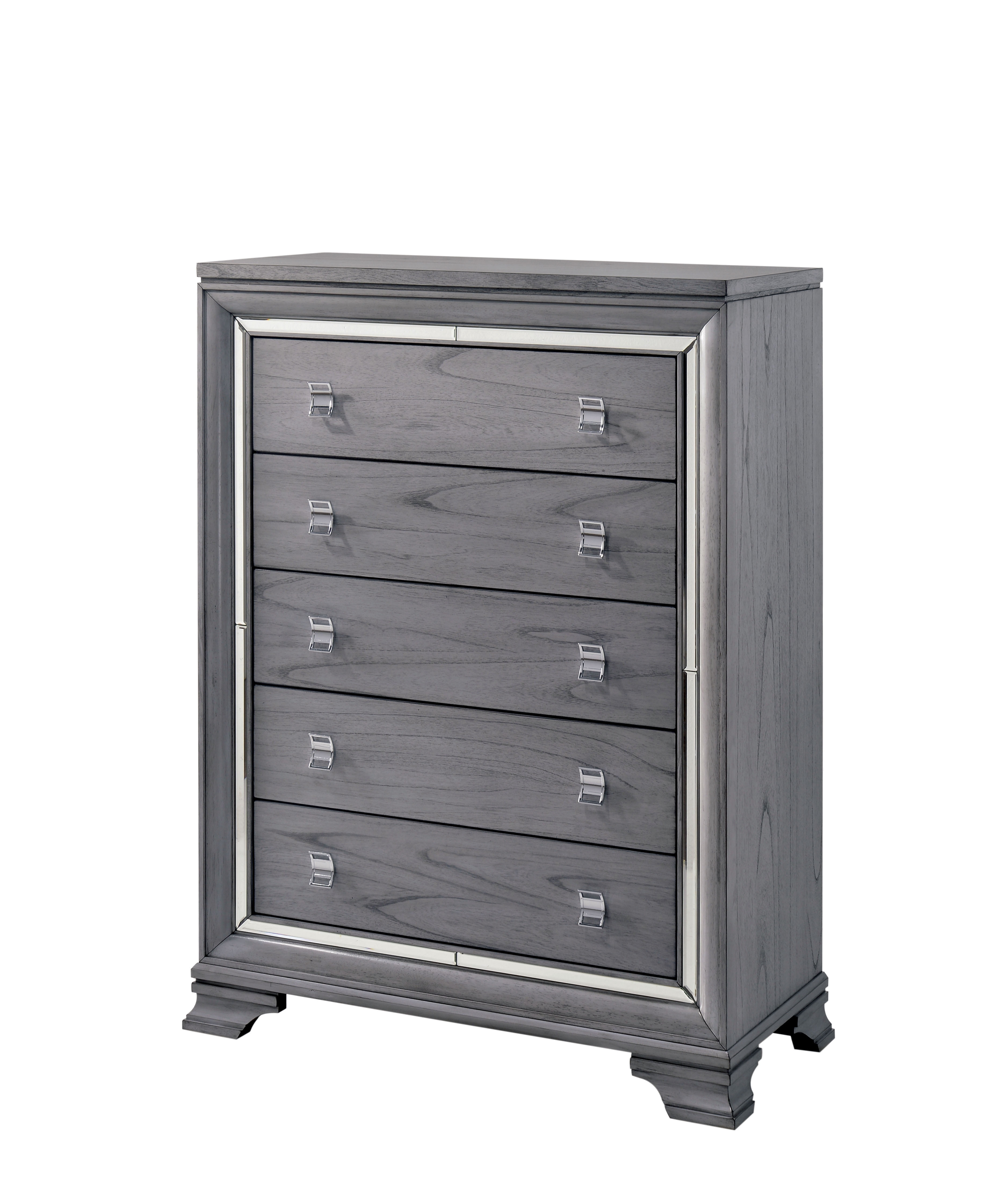 Furniture of America Hariston Modern 5-Drawer Chest, Gray