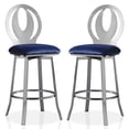 thumbnail image 1 of Furniture of America Harper Metal Counter Stool-Set of 2, Navy, 29-in, 1 of 6