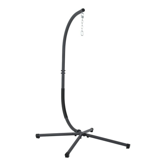 Furniture of America Hem Modern Steel 75.5-in Height Patio Swing Stand, Black (Swing not Included)