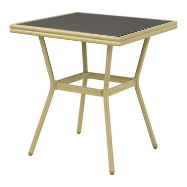 Furniture of America Hjem Aluminum Square Patio Dining Table in Brown