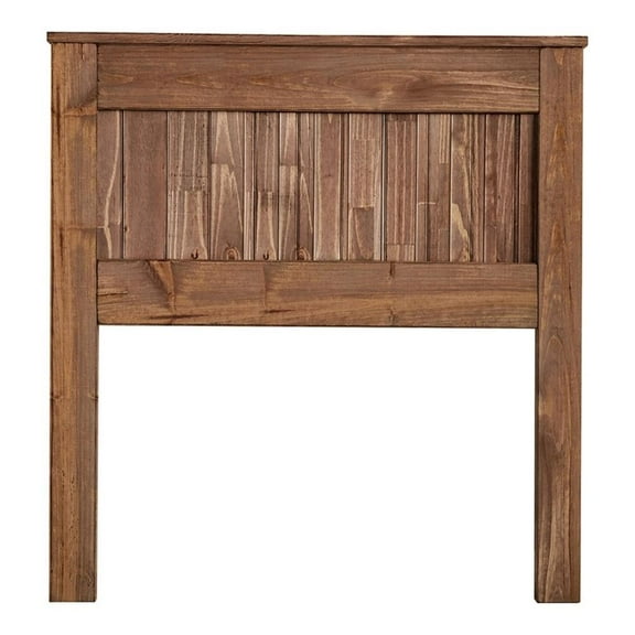 Furniture of America Howard Rustic Wood Twin Panel Headboard in Mahogany