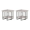 thumbnail image 1 of Furniture of America Humere Wood 1-Shelf End Table in Antique Gray (Set of 2), 1 of 8
