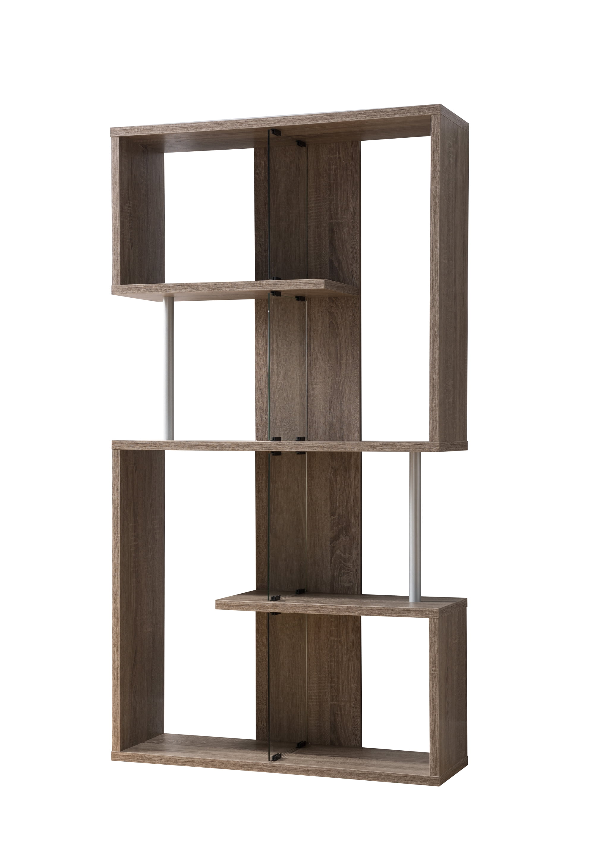 Furniture of America Hurley 4Tier Light Oak Display Shelf