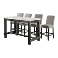 thumbnail image 1 of Furniture of America Iceland Wood 5-Piece Counter Height Table Set in Light Gray, 1 of 9